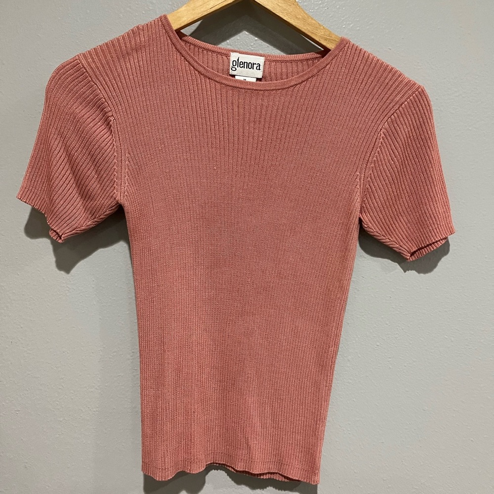 100% silk ribbed shirt vintage